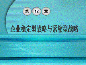 企业战略管理第十二章-企业稳定型战略和紧缩型战略30页课件.ppt