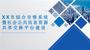 XX市综合市情系统暨社会公共信息资源共享交换平台建设课件.pptx