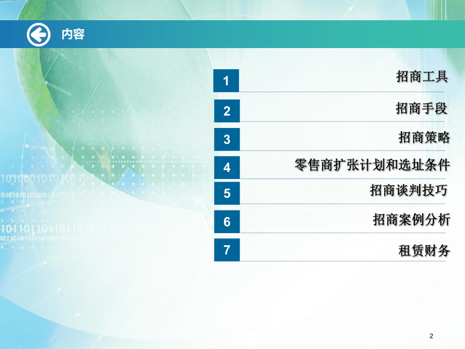 修订版购物中心租赁行政经理SALM二级专业培训-招商策略-精选版课件.ppt_第2页