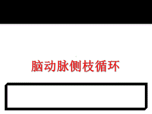 脑动脉侧枝代偿及其评价手段-共31页PPT资料课件.ppt