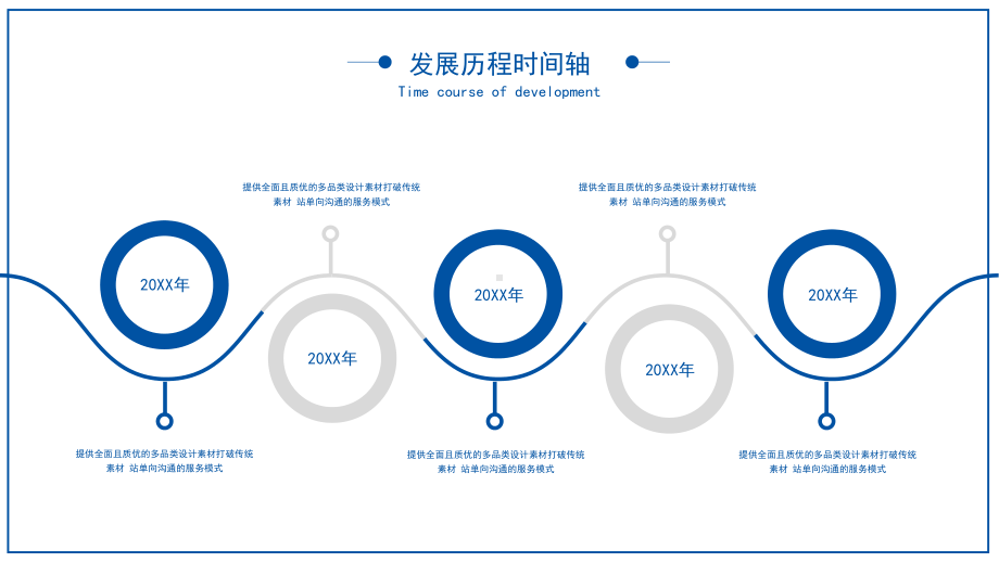 天蓝色商务发展历程时间轴PPT模板课件.pptx_第3页