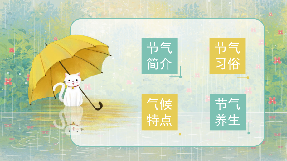 小清新插画风雨水节气介绍PPT模板课件.pptx_第2页