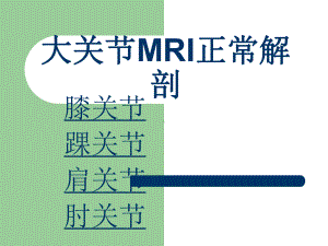 大关节MRI解剖课件.ppt