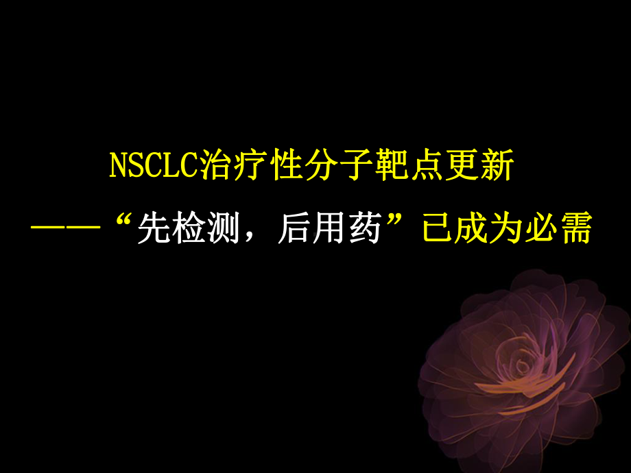 NSCLC治疗性分子靶点更新—先检测后用药已成为必需课件.pptx_第1页