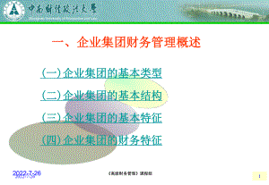 企业集团的财务特征课件.ppt