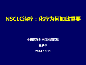 NSCLC治疗：化疗为何如此重要课件.ppt