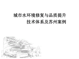 城市水环境修复与品质提升技术体系及案例剖析课件.pptx