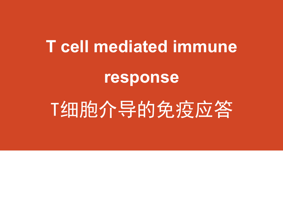 Tcell-response-T细胞介导的免疫应答-医学免疫学课件.pptx_第1页