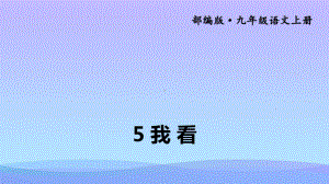 2021最新《我看》PPT精品课件.pptx