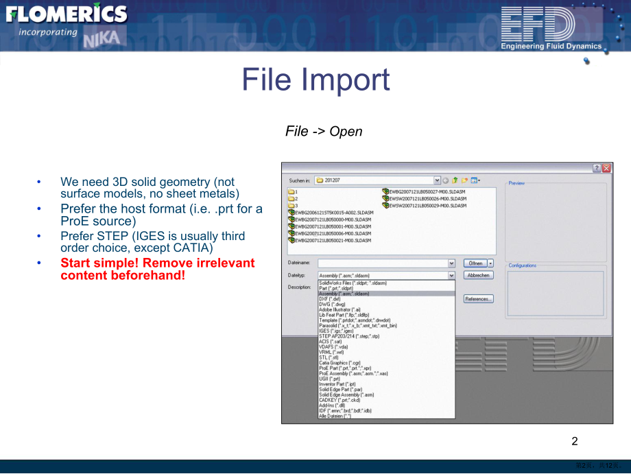 Lecture 11 - Importing CAD Geometry-FloEFD的培训教程(三天)李.ppt_第2页
