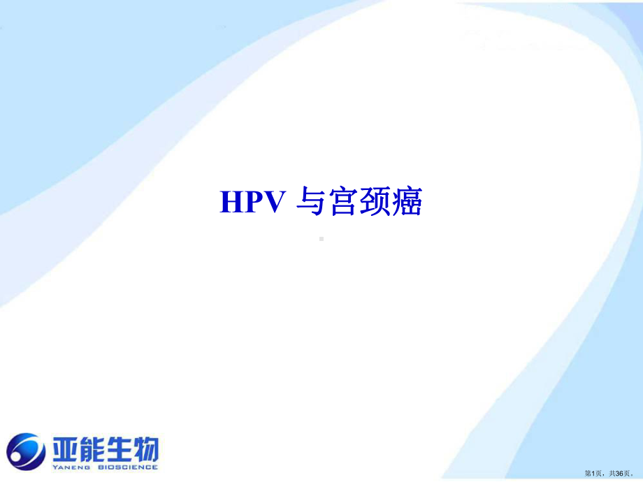 HPV与宫颈癌病理课件(PPT 36页).pptx_第1页