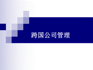 跨国公司管理全套.ppt课件.ppt