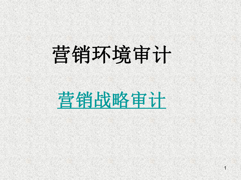 营销环境和战略审计ppt 课件.ppt_第1页