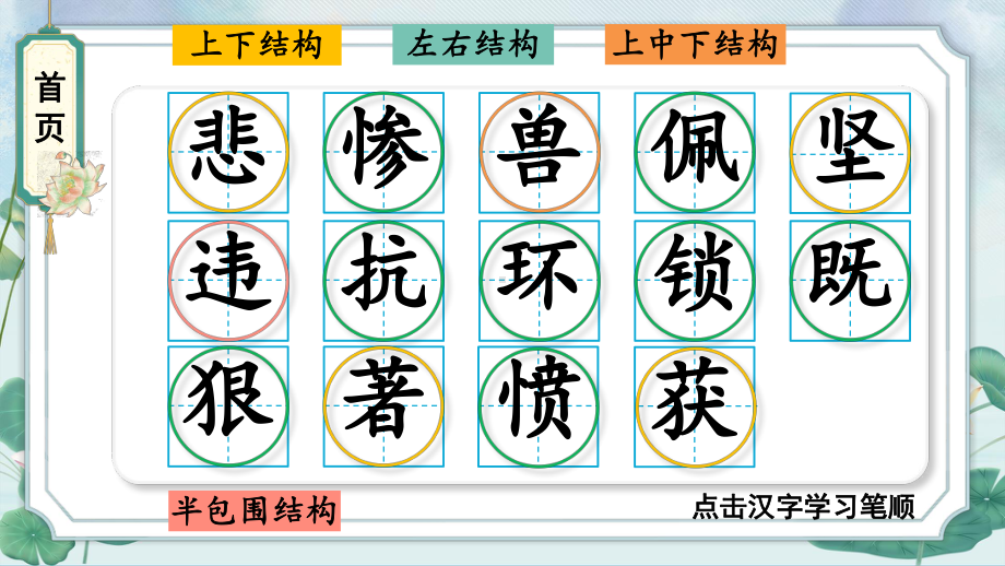 部编版四年级语文上册 14 普罗米修斯 生字笔顺 课件(PPT15页).pptx_第1页