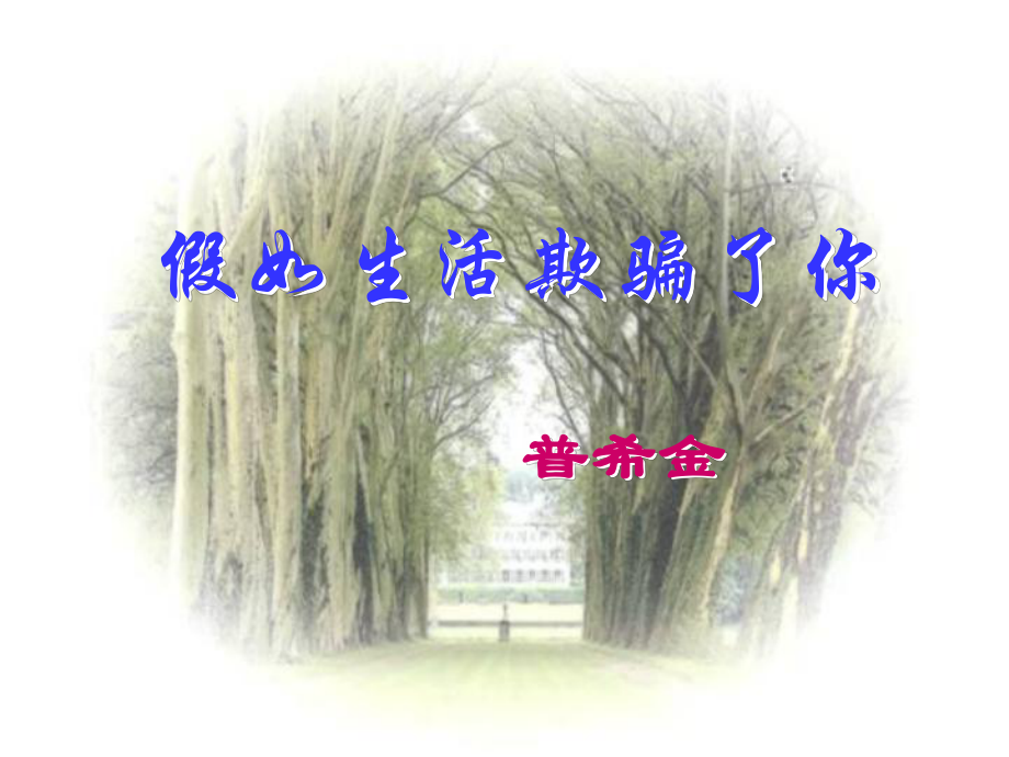 《假如生活欺骗了你》ppt课件(43)全面版.ppt_第2页