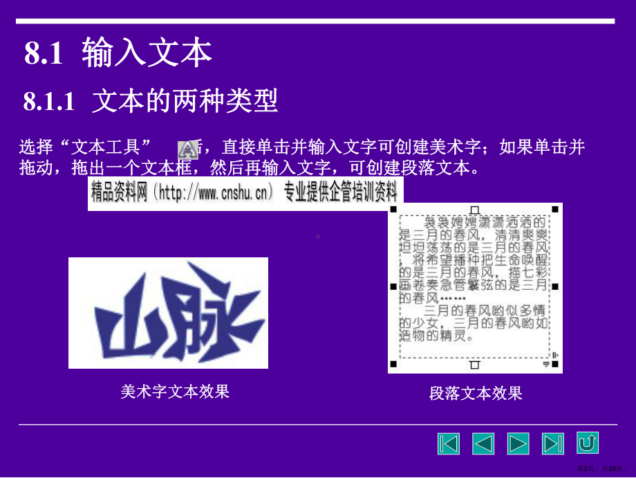 CorelDraw绘图-应用文本培训教程.ppt_第2页