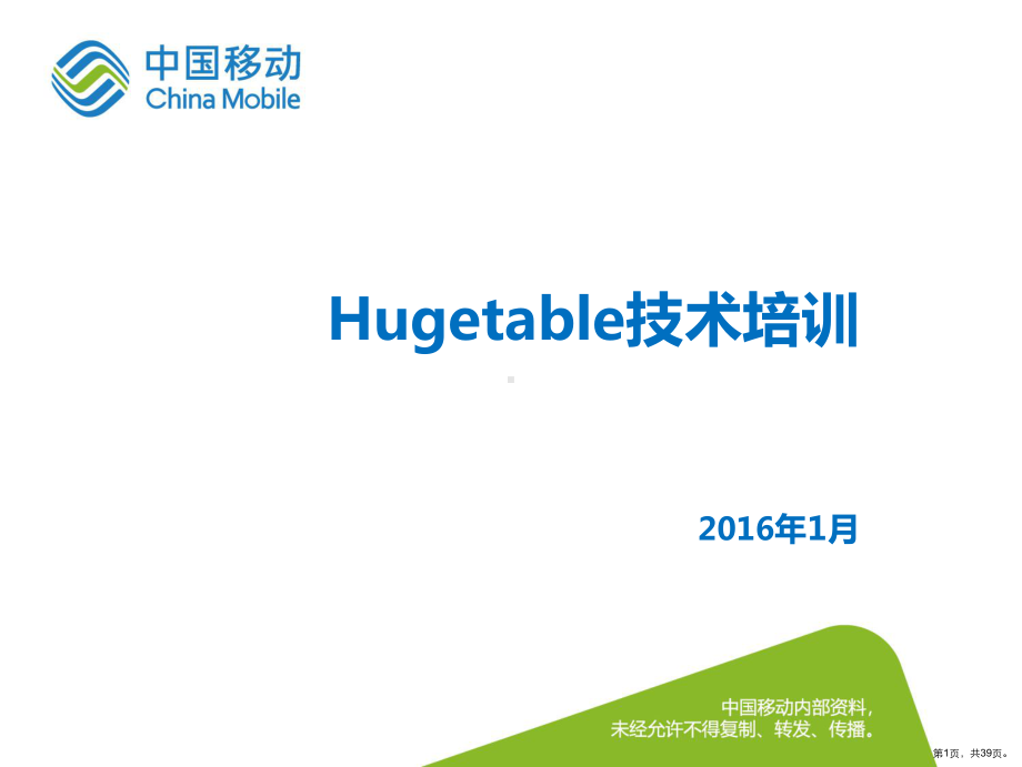 Hugetable培训-XXXX-01-14.ppt_第1页