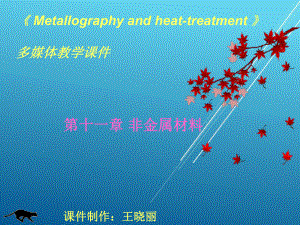金属材料与热处理第11章-非金属材料课件.ppt