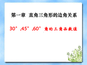 《30°、45°、60°角的三角函数值》直角三角形的边角关系PPT课件4.pptx