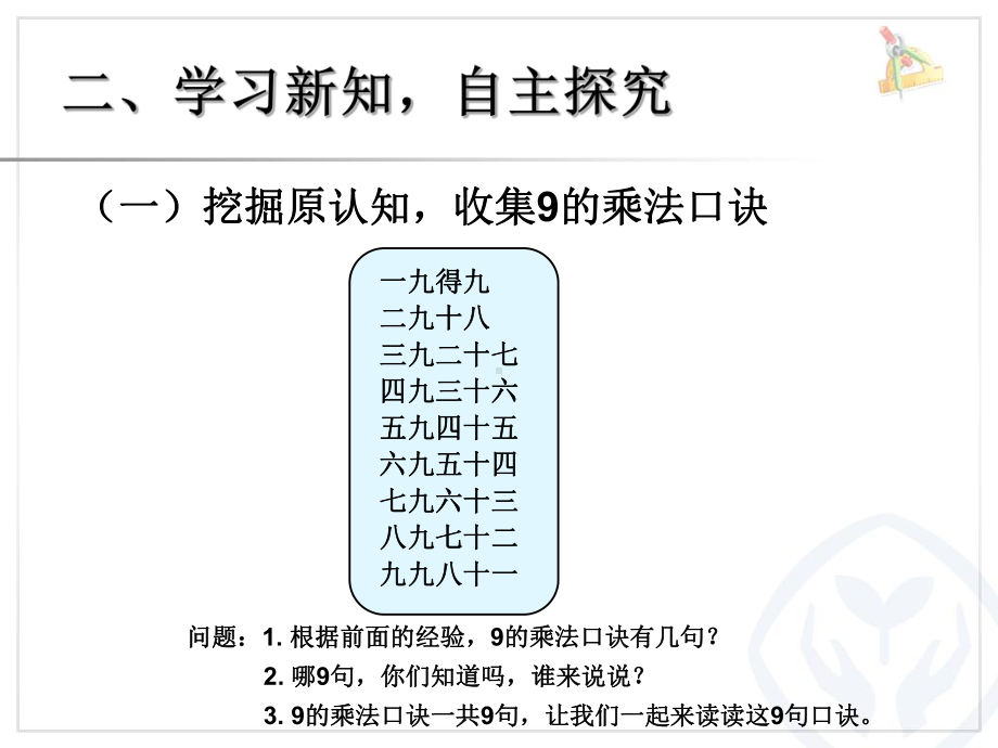 《9的乘法口诀》表内乘法二PPT课件.ppt_第3页