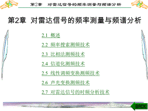 雷达对抗原理第2章-对雷达信号的频率测量与频谱分析课件.ppt