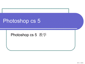 [计算机软件及应用]photoshop-cs5入门教程精简课件(PPT 43页).pptx