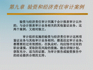 验资与经济责任审计案例 课件.ppt