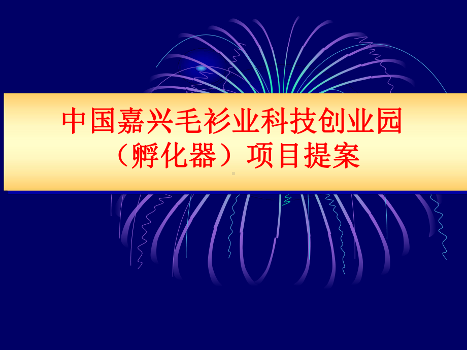 《嘉兴毛衫业科技创业园(孵化器)项目》(共47张).pptx_第1页