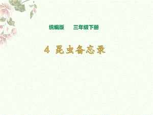 统编版三年级下册4《昆虫备忘录》课件 (2).ppt