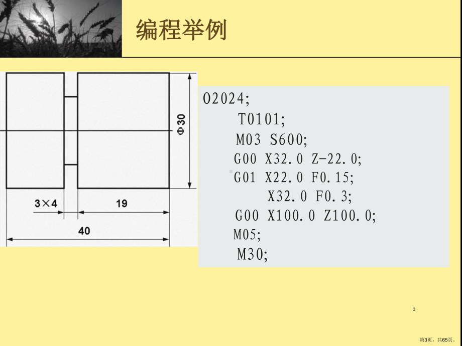 任务二数控车床切槽循环指令编程及工件切断编程(课堂PPT)课件(PPT 65页).pptx_第3页