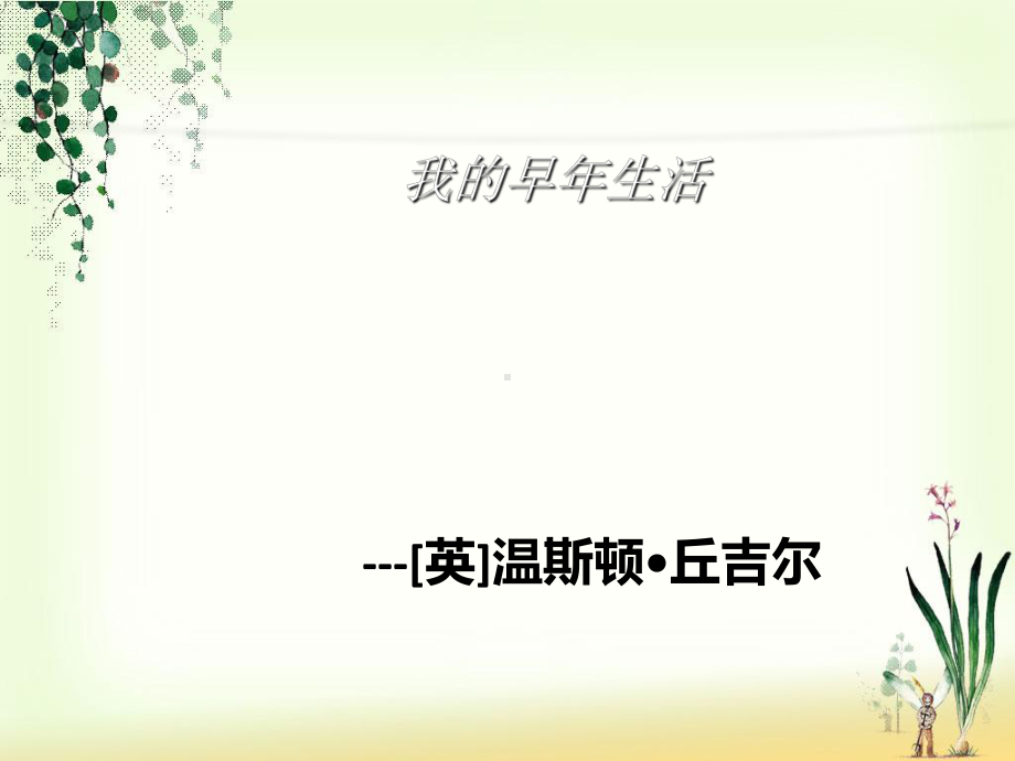 《我的早年生活》ppt课件全面版.ppt_第1页