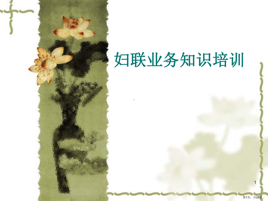 妇联业务知识培训PPT幻灯片课件(PPT 28页).pptx_第1页