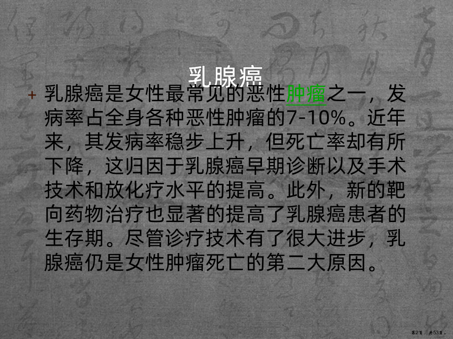 乳腺癌概述PPT课件(PPT 53页).ppt_第2页