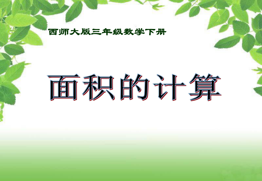 《面积的计算》长方形和正方形的面积PPT课件3.ppt_第1页