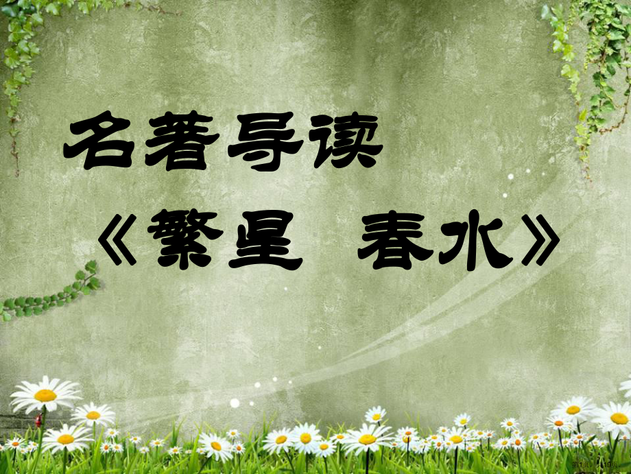 冰心《繁星春水》PPT课件(PPT 19页).pptx_第1页