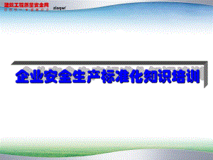 企业安全生产标准化建设培训讲义-PPT课件.ppt