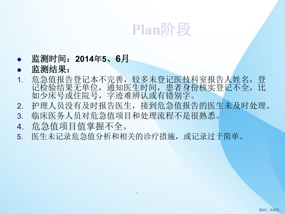 危急值PDCA管理课件(PPT 12页).pptx_第2页