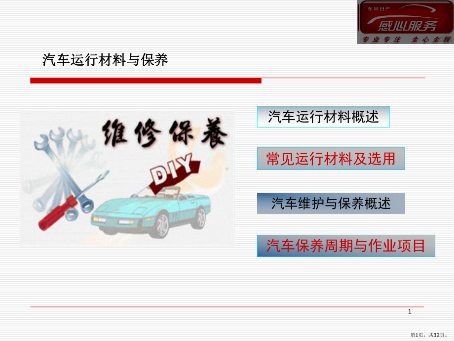 汽车运行材料与保养维护PPT演示课件(PPT 32页).pptx_第1页