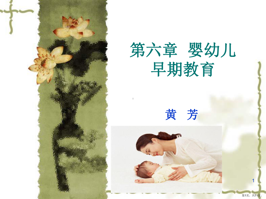 婴幼儿早期教育案例PPT幻灯片课件(PPT 71页).pptx_第1页