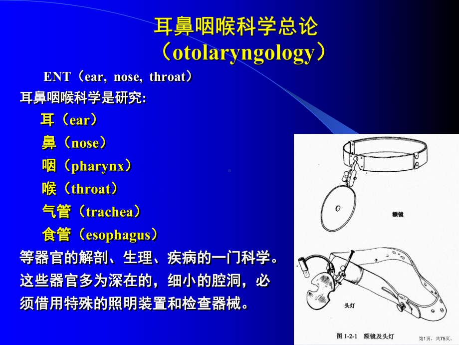 七年制医学课件耳鼻喉1总论鼻出血变异性鼻炎(PPT 75页).pptx_第1页