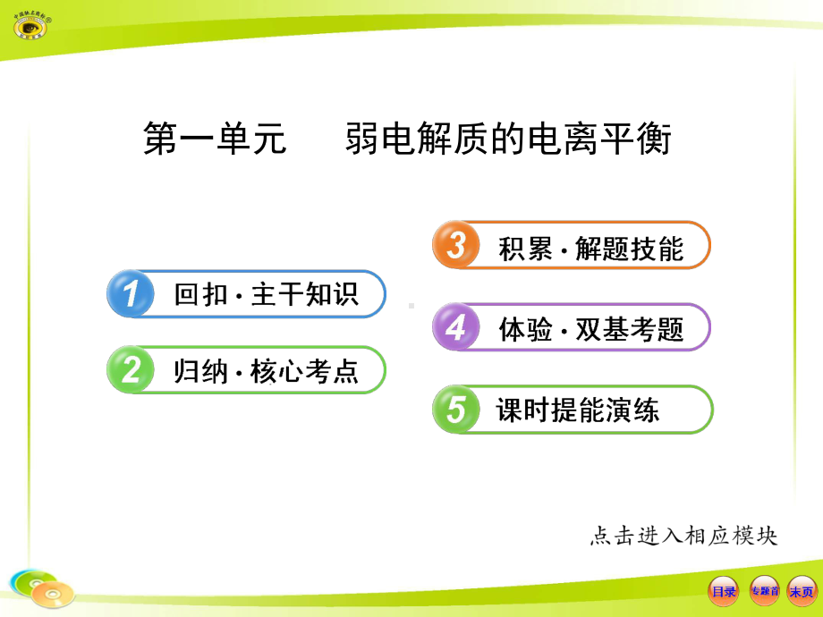 优选教育版化学复习方略课件：弱电解质的电离平衡(苏教版·浙江专用).ppt.ppt_第1页