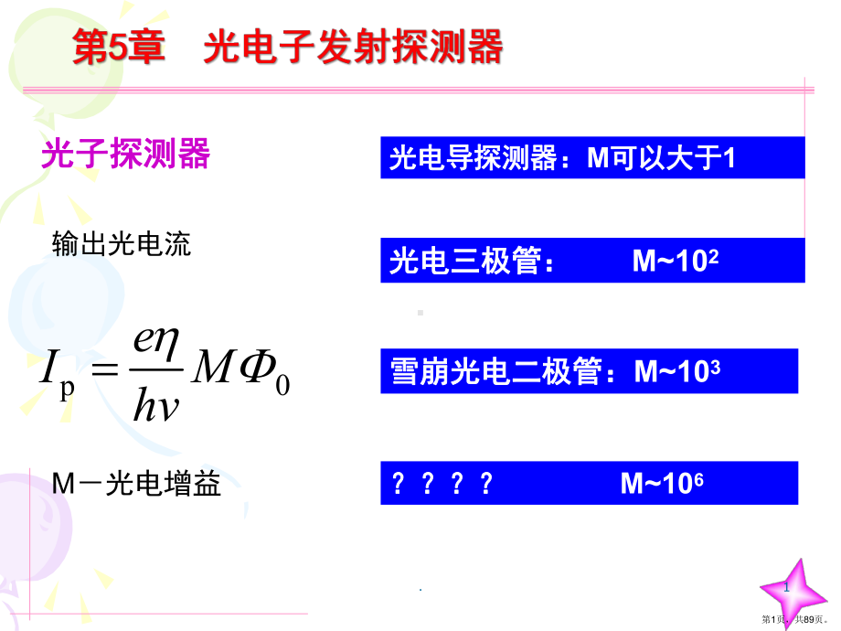 光电倍增管(课堂PPT)课件(PPT 89页).pptx_第1页