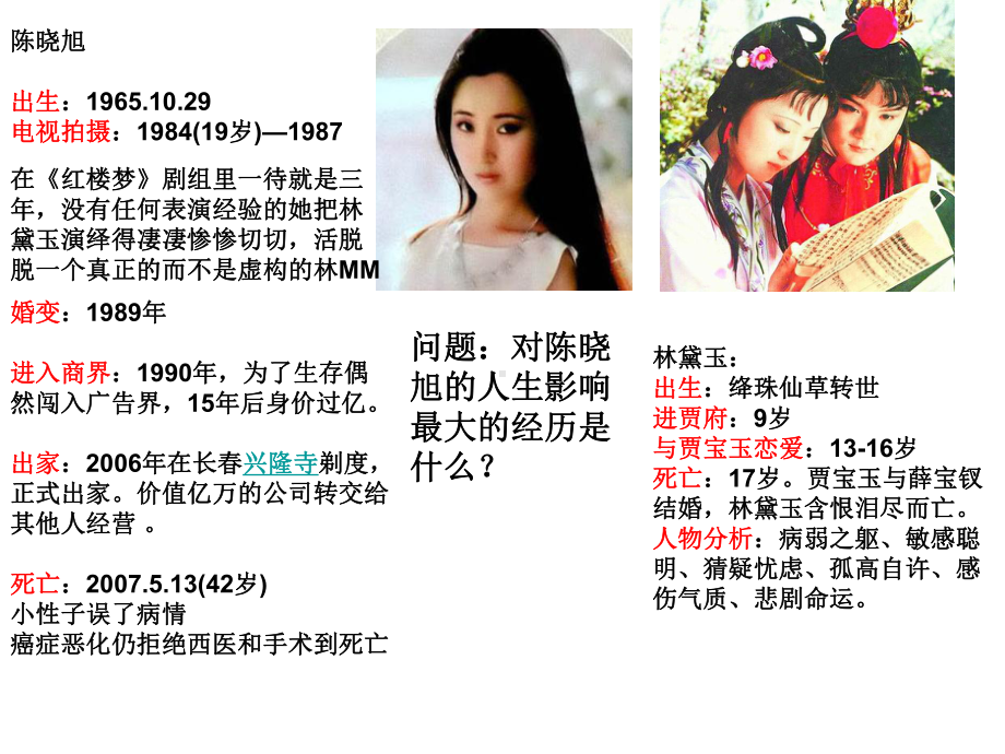 出生1965.10.29电视拍摄1984(19岁)—1987婚变课件.ppt_第1页