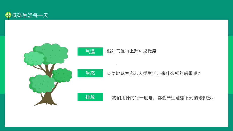 减少我们的碳排放低碳生活每一天动态PPT模板.pptx_第2页