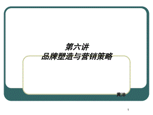 品牌塑造与营销策略课件.ppt