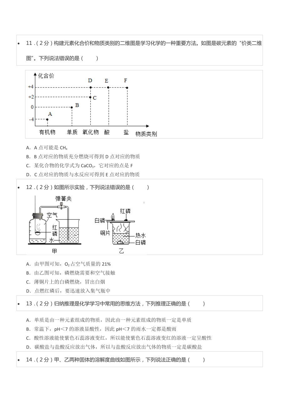 2022年山东省临沂市临沭县中考化学二模试卷.docx_第3页