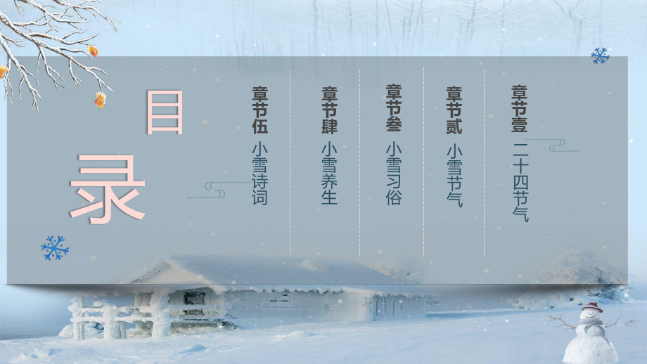 冬日雪景背景的小雪节气介绍PPT模板.pptx_第2页