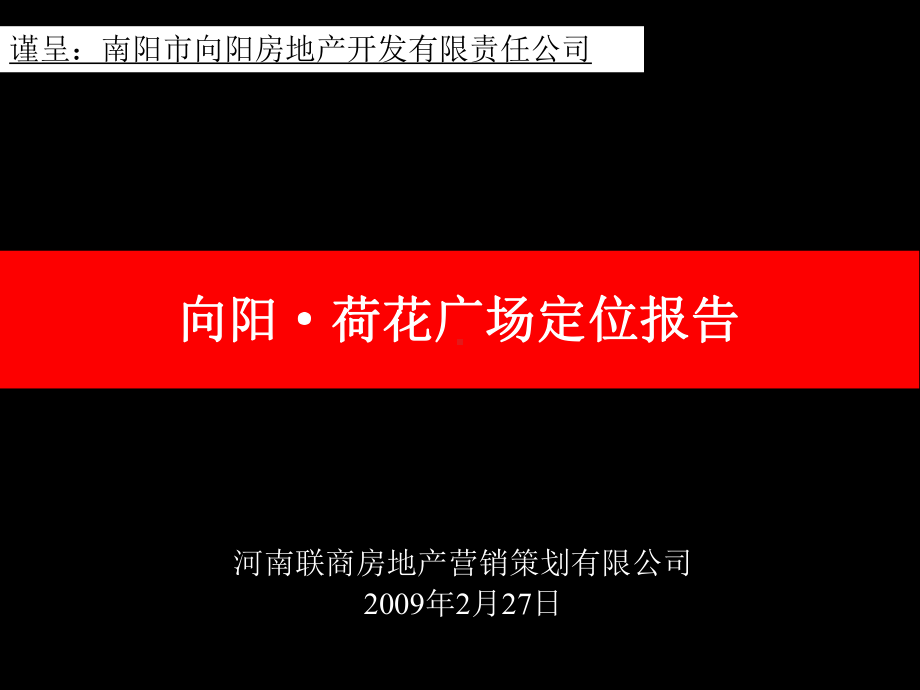 南阳市向阳荷花广场定位报告课件.ppt_第1页