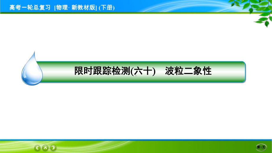 高考物理一轮总复习PPT 限时跟踪检测60.ppt_第1页