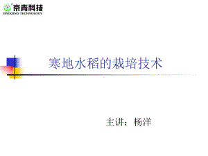 寒地水稻的栽培技课件.ppt